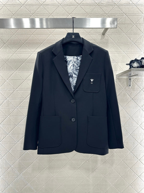 embroidered pocket jacket