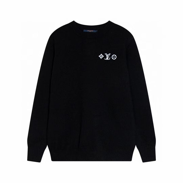 langer, bestickter Jacquard-Strickpullover