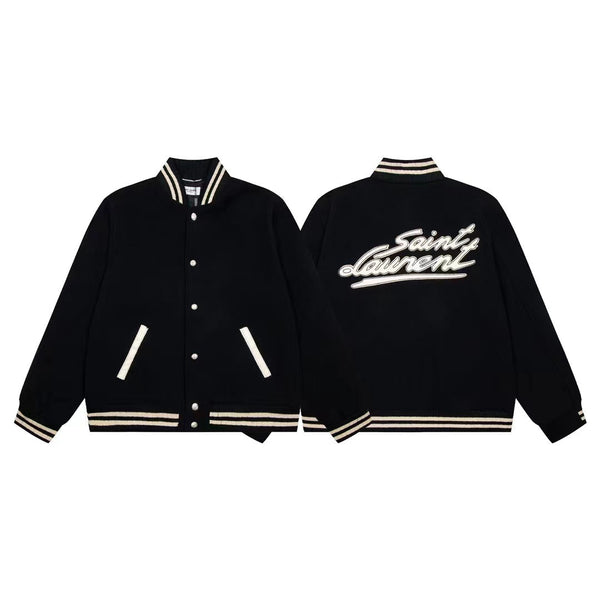 Veste de baseball avec patch signature au dos