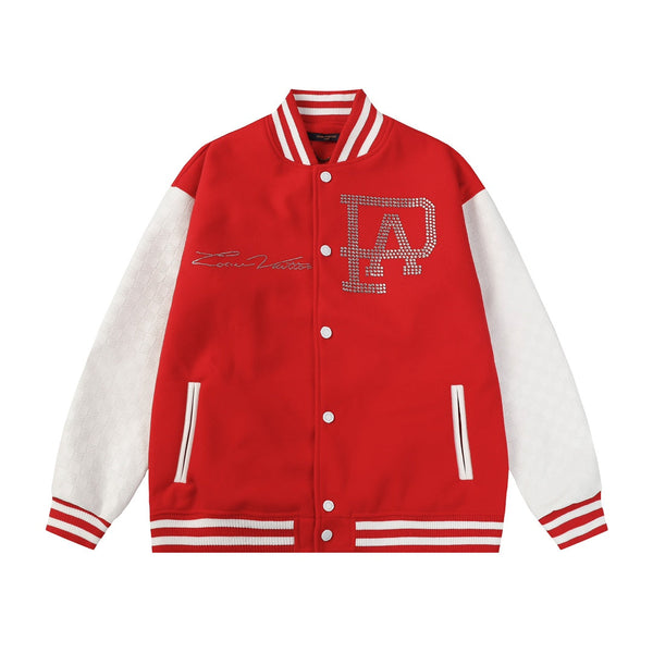 Maillot de baseball avec logo en lettres nacrées 