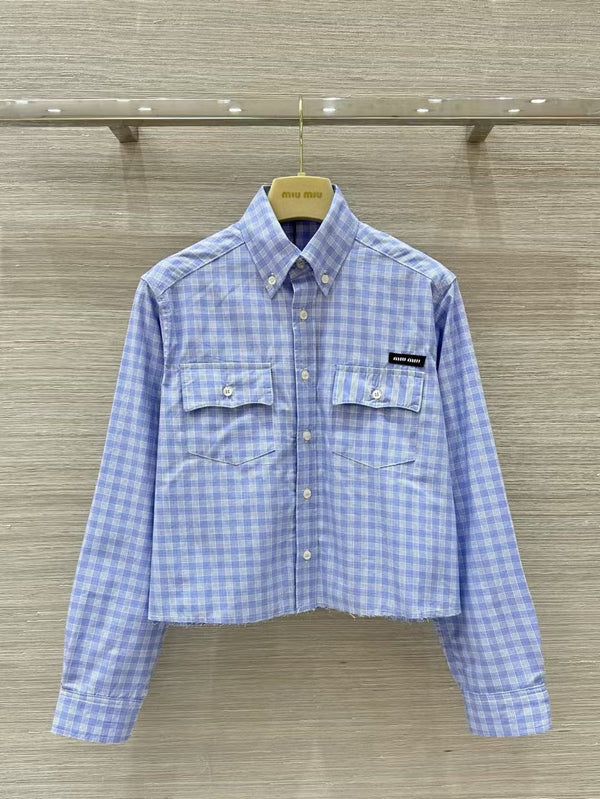 Nouvelle chemise à carreaux bleus