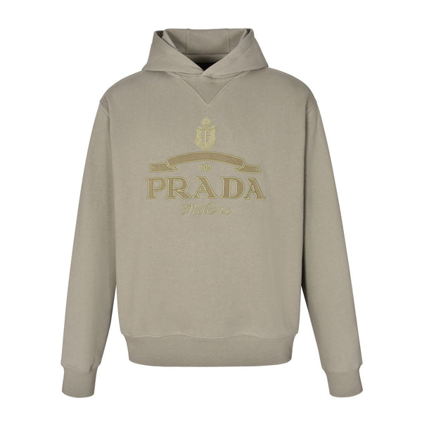 Verwaschenes Kapuzensweatshirt mit Patch-Stickerei