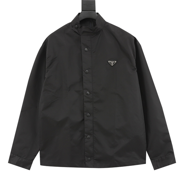 Hemdjacke aus Nylon mit Dreieckslogo