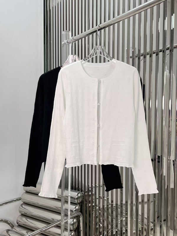 Double  Diamond Button Knit Cardigan