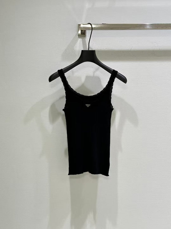 Ribbed knit vest