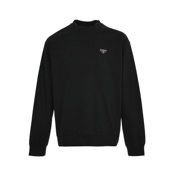 Sweatshirt mit Rundhalsausschnitt und seitlichen Einsätzen mit Dreieckslogo