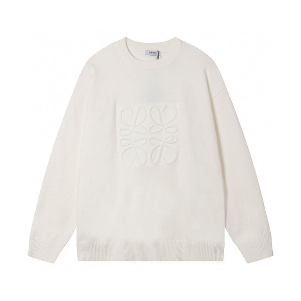 Anagram embossed sweater