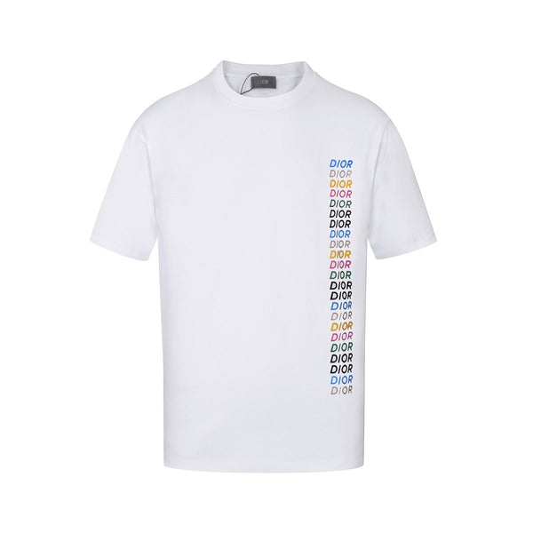 🔥🔥🔥24FW CD Klassisches farbiges Twill-Buchstaben-T-Shirt