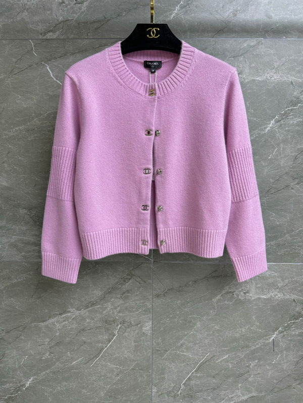 Cashmere cardigan with school bag button