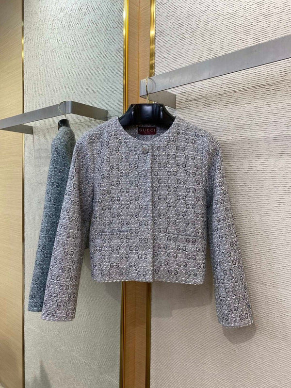 Jacquard diamond jacket