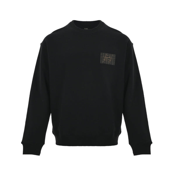 Sweat-shirt col rond avec étiquette carrée et patch FF