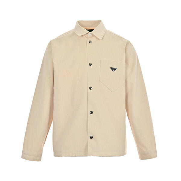 veste chemise en jean boutonnée floquée 